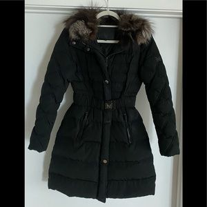Dawn Levy Fox Fur Hood, Down Coat
